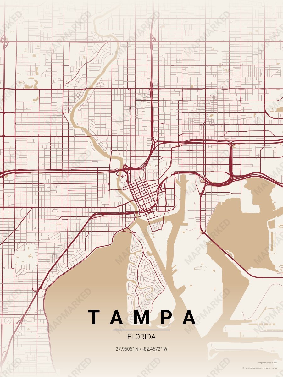 Pine Cranberry style sample on Tampa