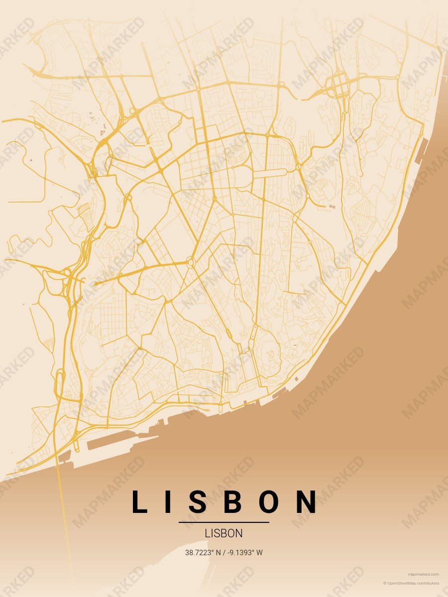 Lisbon Tram Yellow on lisbon-pt