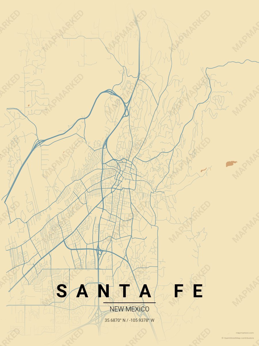 Santa Fe Turquoise style sample on Santa Fe New