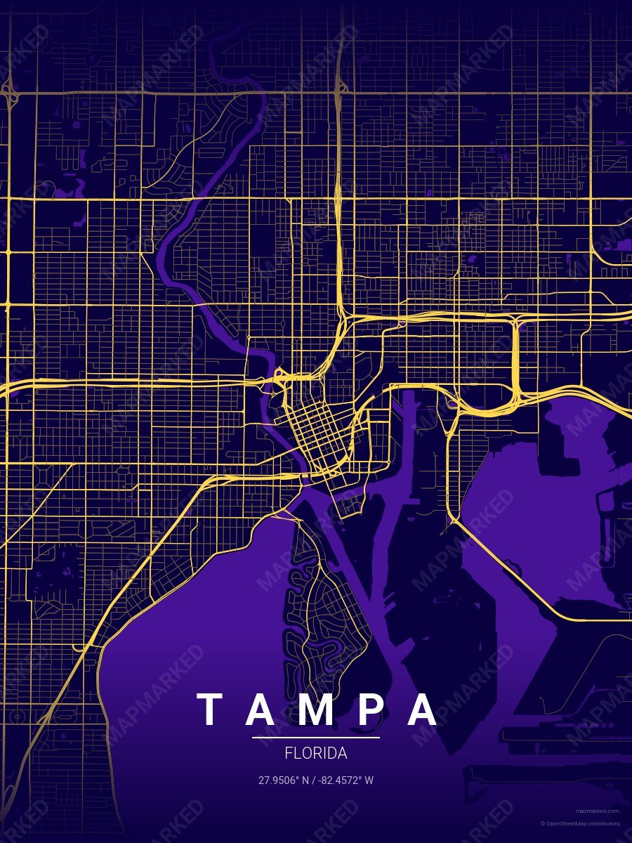 Gold on Indigo style sample on Tampa