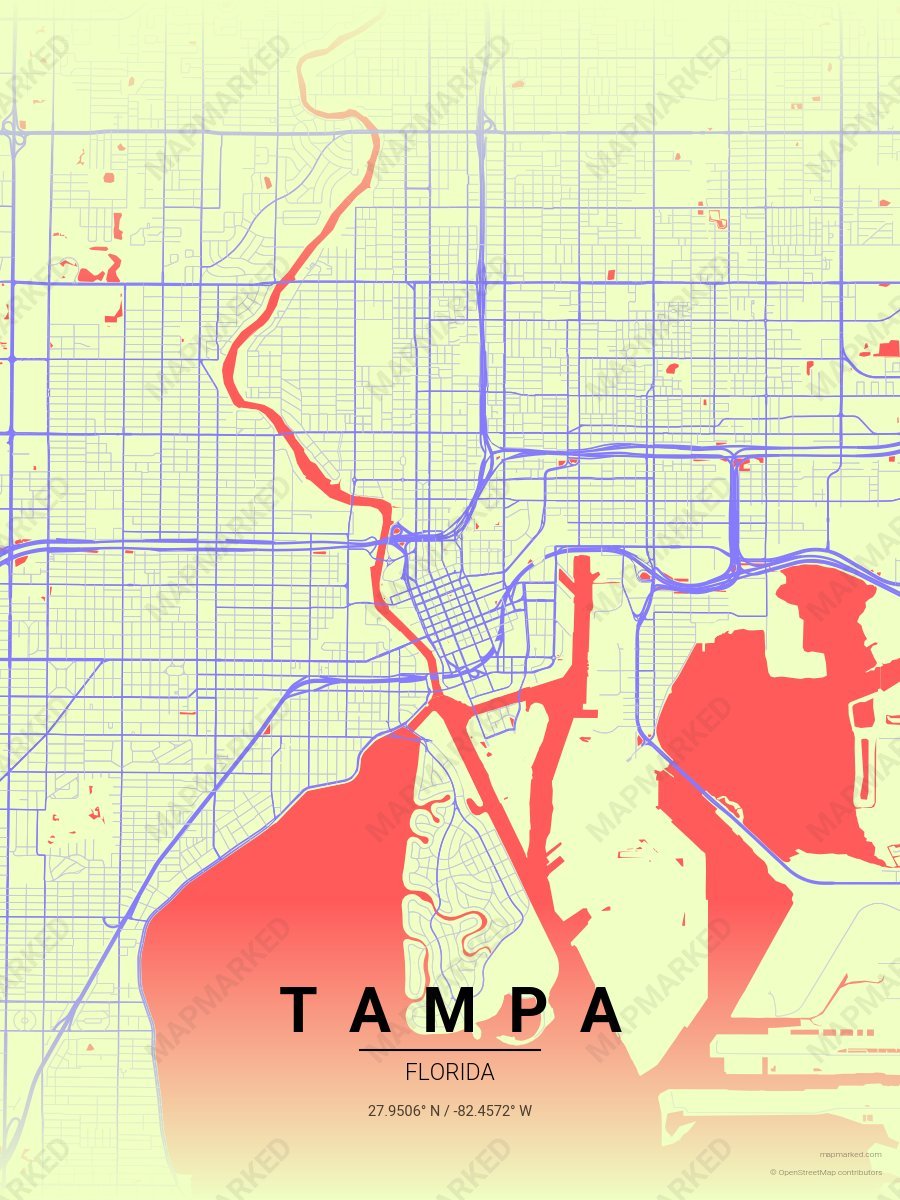 Sapphire Coral style sample on Tampa