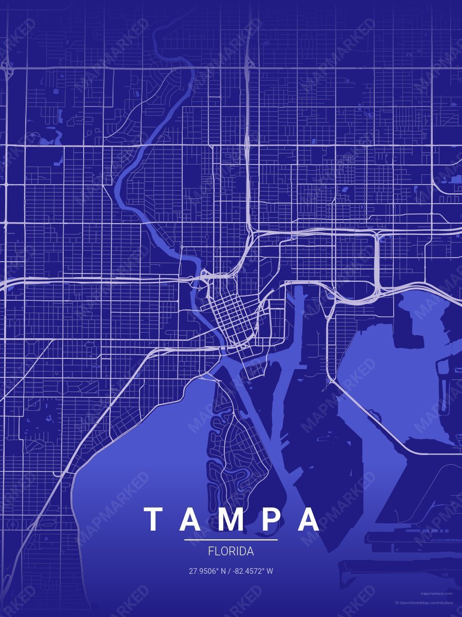 Periwinkle Ink style sample on Tampa