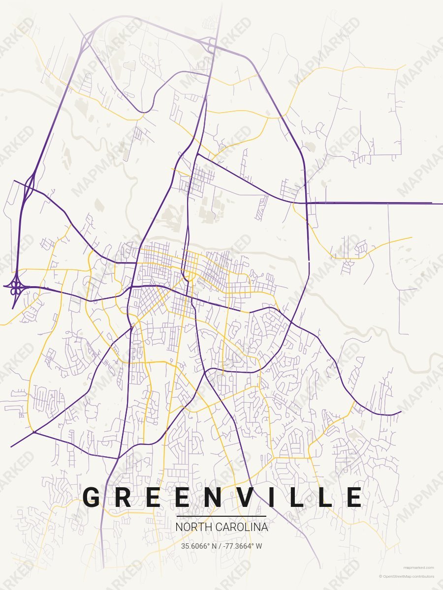 Cream, Purple & Gold Modern style sample on Greenville North