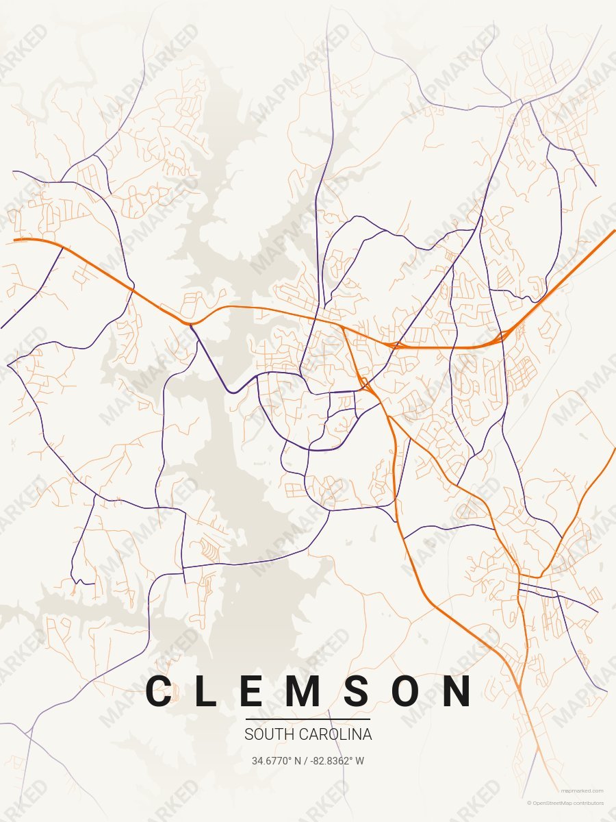 Cream, Orange & Plum Heritage style sample on Clemson South