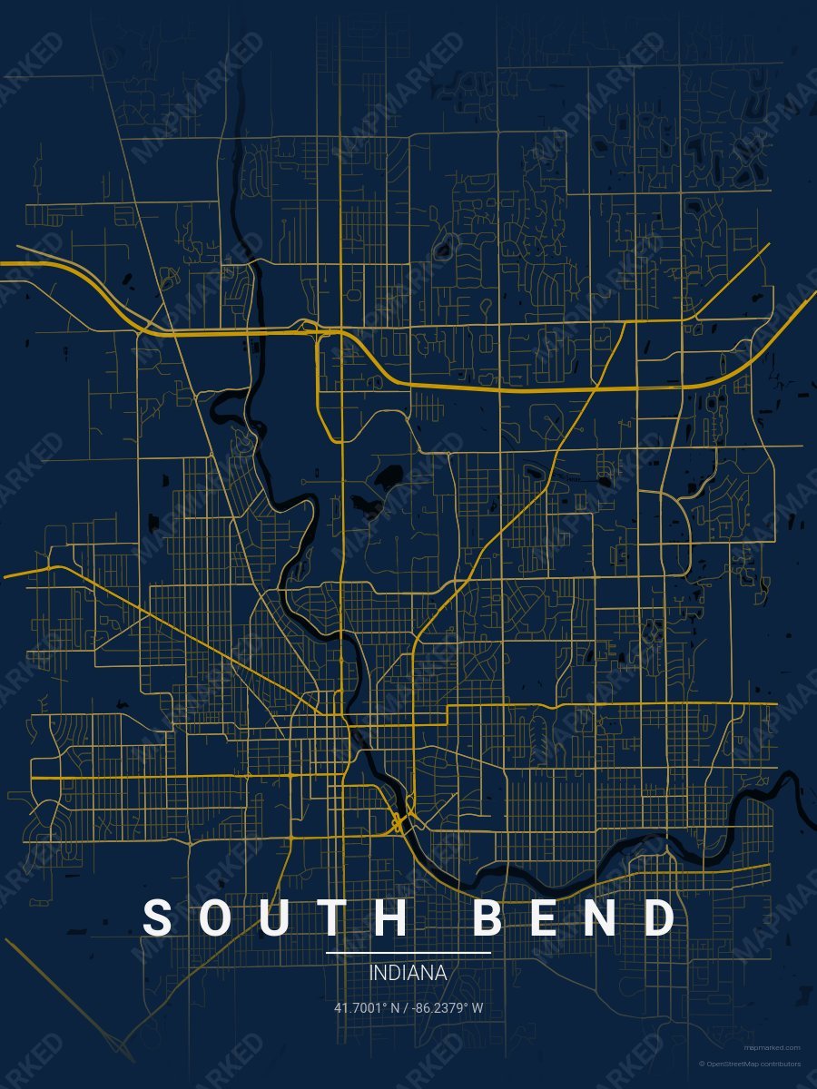 Blue & Gold Aura style sample on South Bend