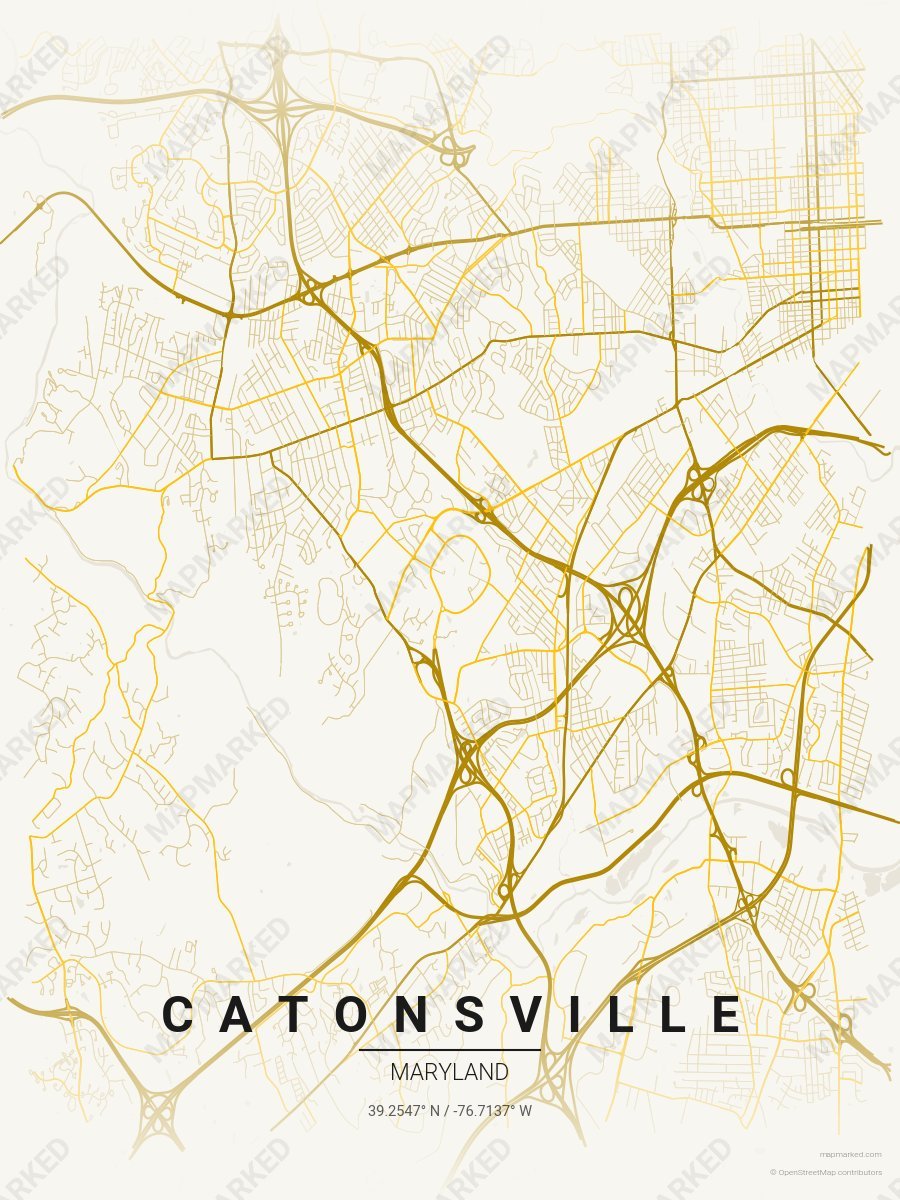 Cream, Brown & Gold Heritage style sample on Catonsville