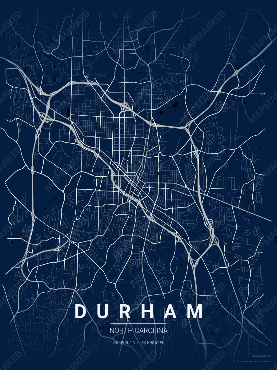 Blue, Gray & White Statement style sample on Durham North