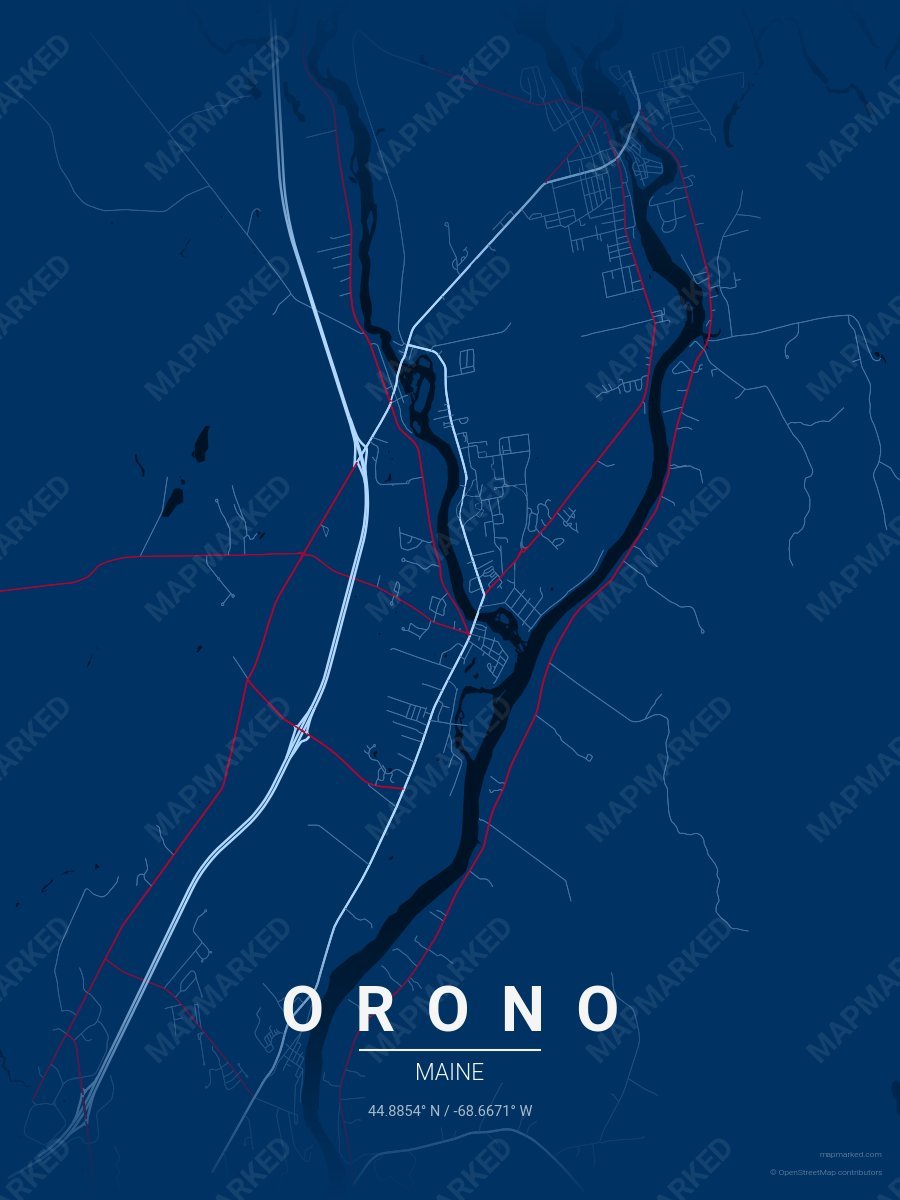 Blue, Light Blue & Red Accord style sample on Orono