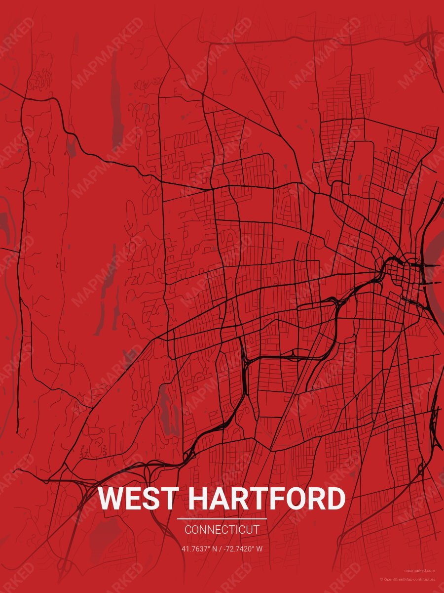 Red & Black Atlas style sample on West Hartford