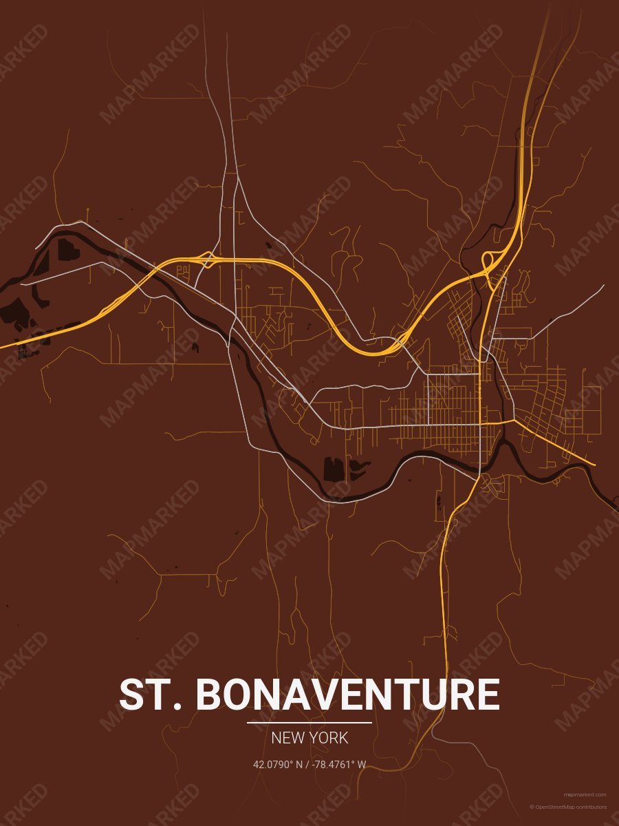 Brown, Gold & Gray Classic style sample on St Bonaventure New