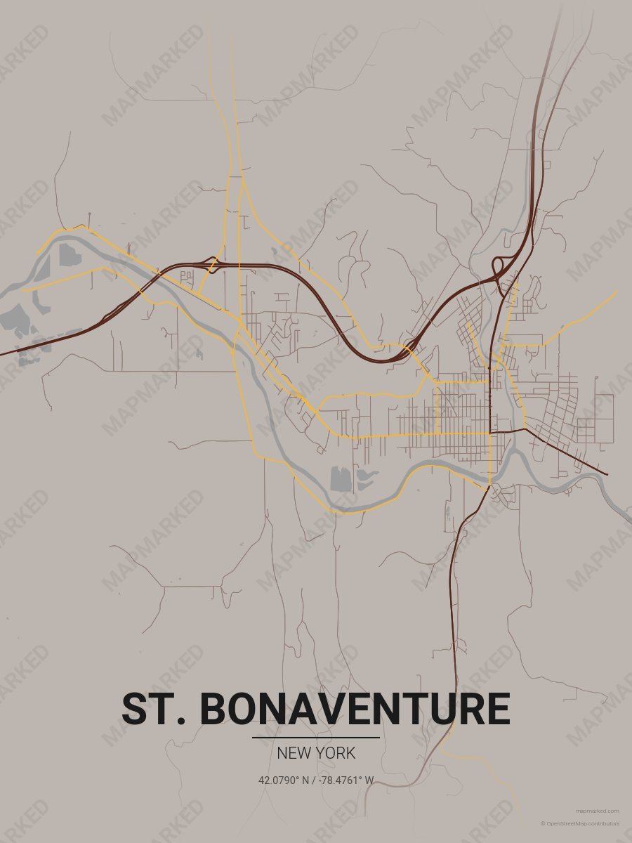 Gray, Brown & Gold Vista style sample on St Bonaventure New