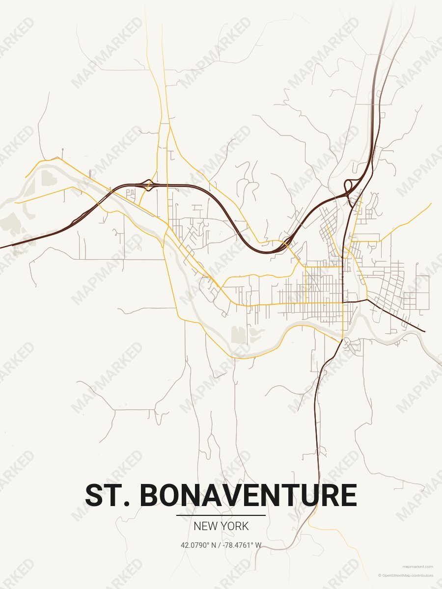 Cream, Brown & Gold Classic style sample on St Bonaventure New