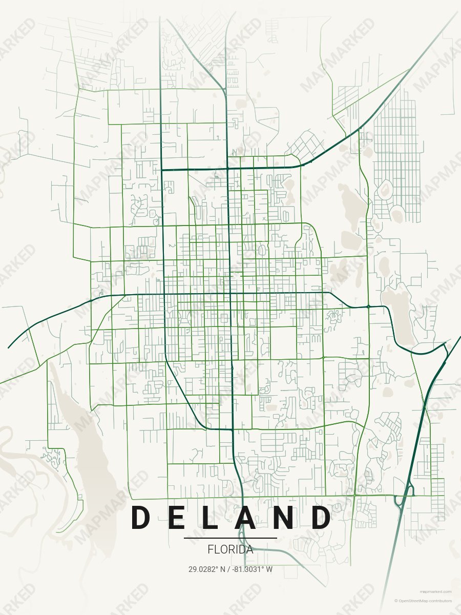 Cream & Green Aura style sample on Deland