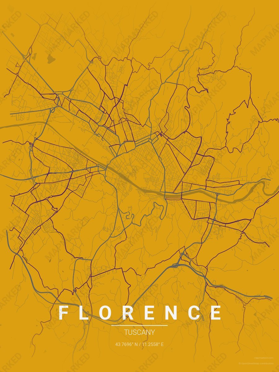 Gold, Slate & Purple Signature style sample on Florence It