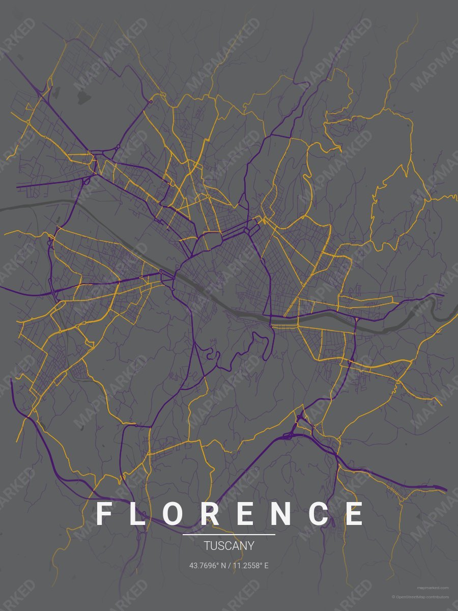 Slate, Purple & Gold Craft style sample on Florence It