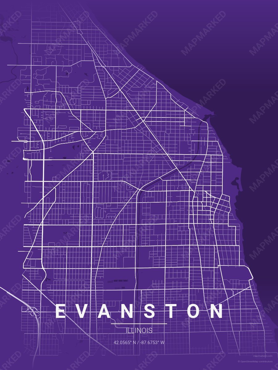Purple & White Accord style sample on Evanston