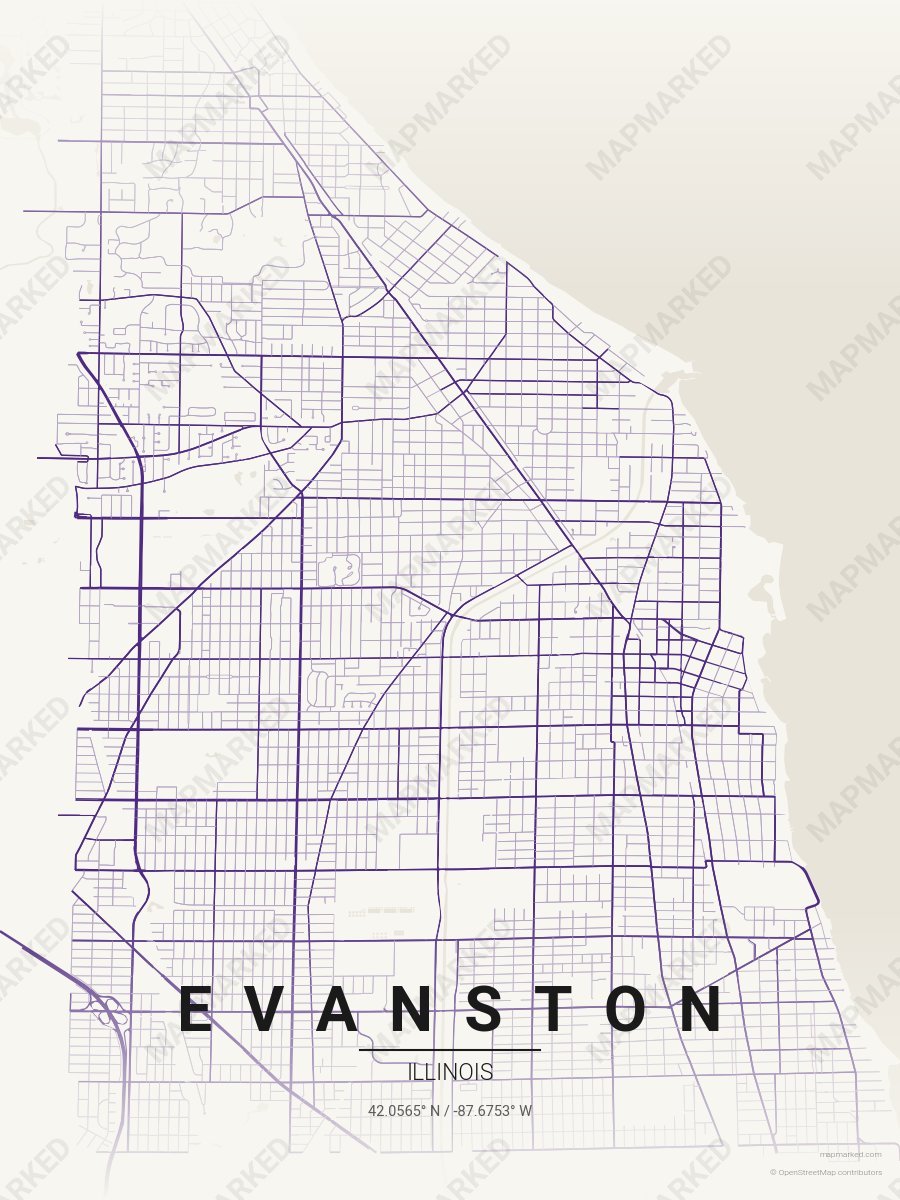 Cream & Purple Modern style sample on Evanston