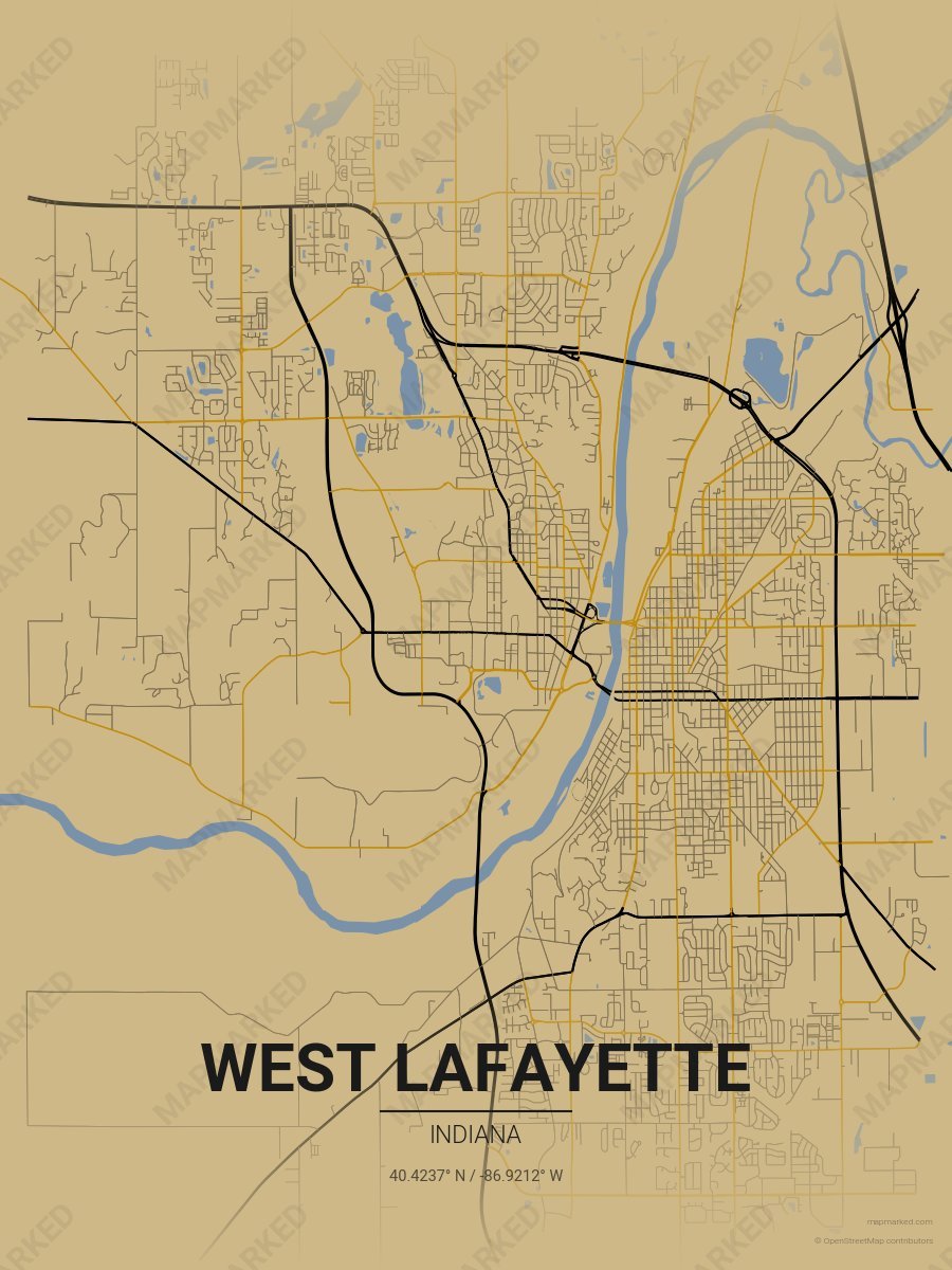 West Lafayette School Spirit 1 style sample on Tampa