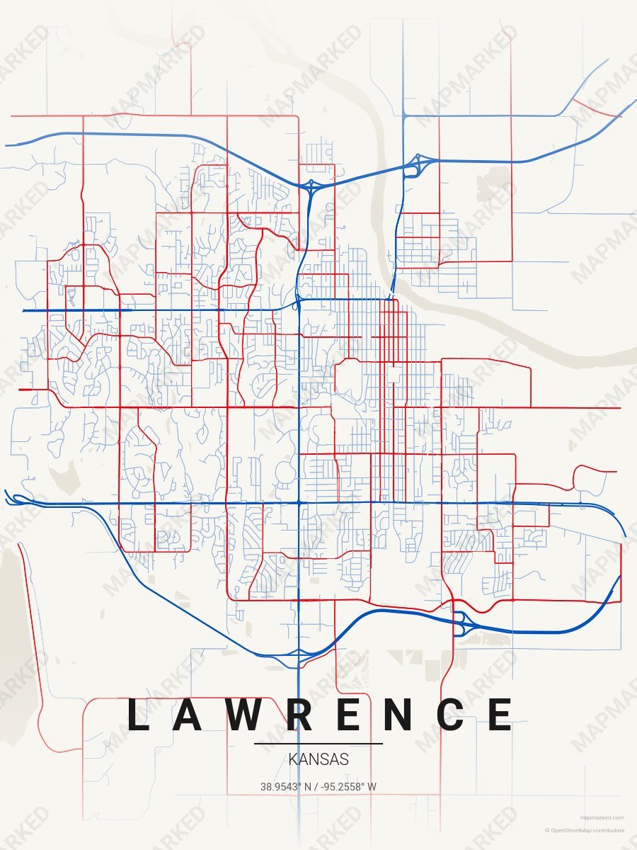 Cream, Blue & Crimson Vista style sample on Lawrence