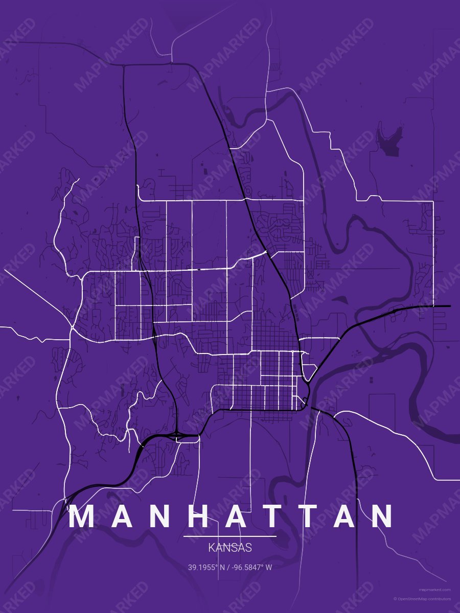 Purple, Black & White Duet style sample on Manhattan