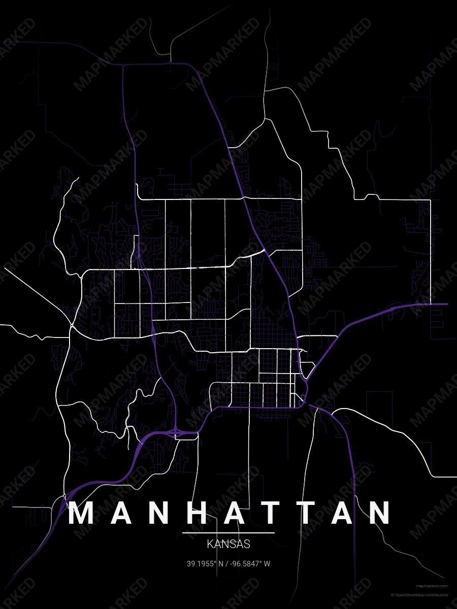 Black, Purple & White Prime style sample on Manhattan