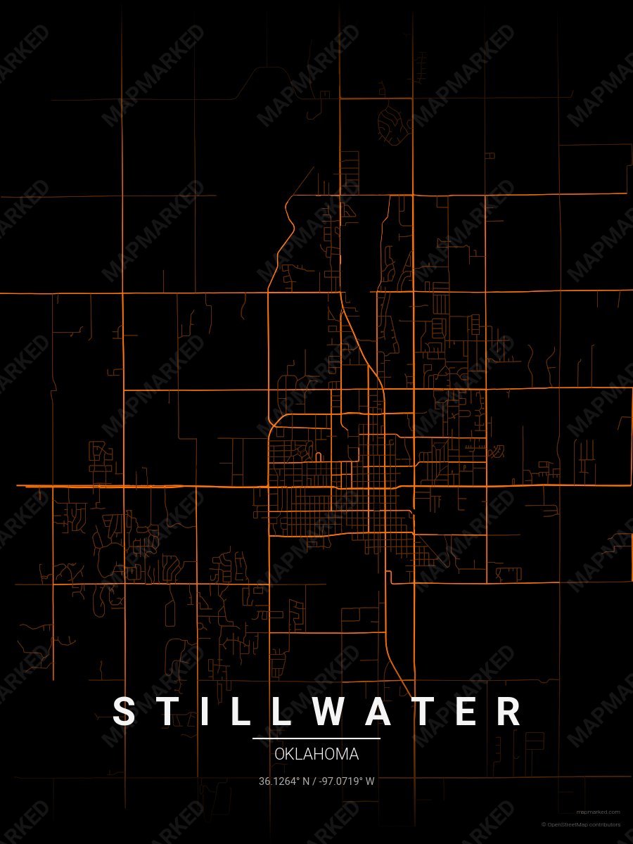 Black & Orange Bold style sample on Stillwater