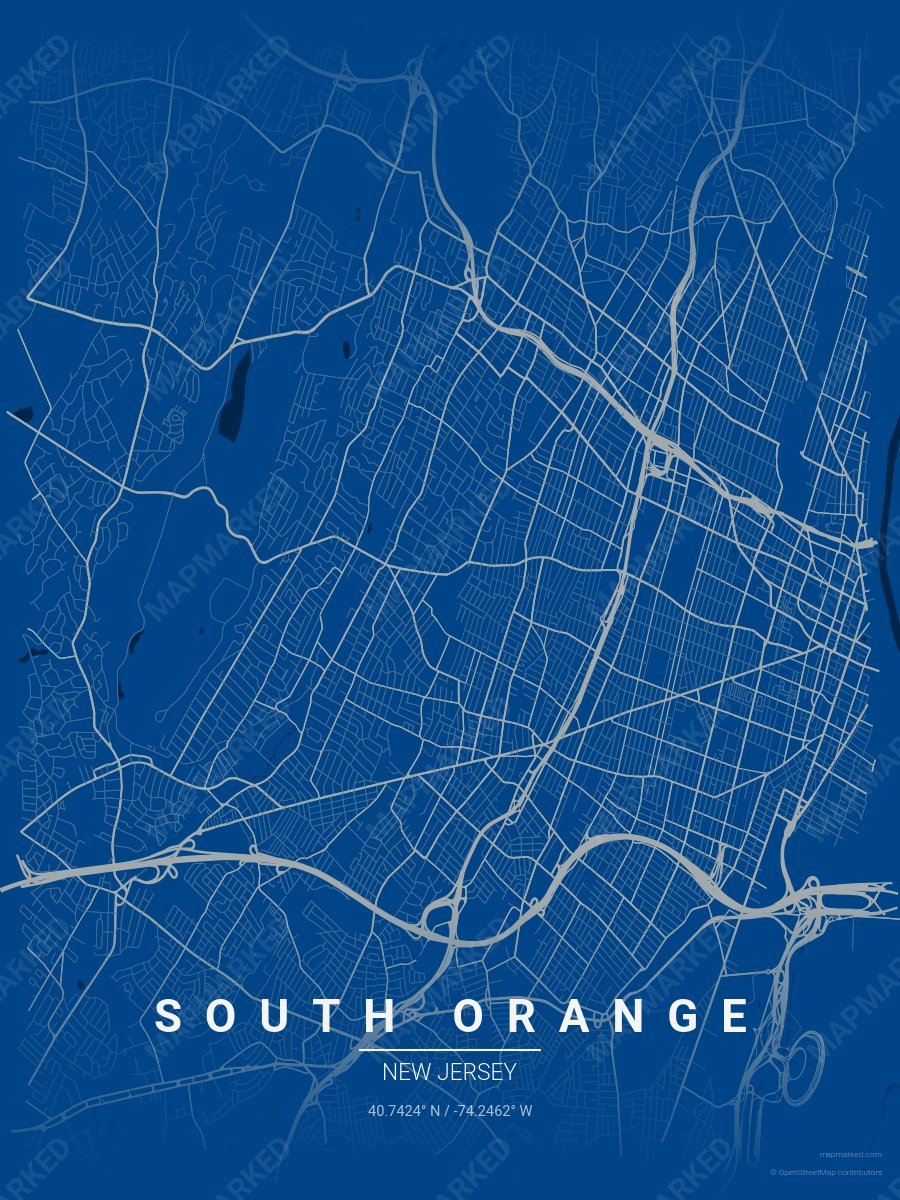 Blue & Gray Bold style sample on South Orange New