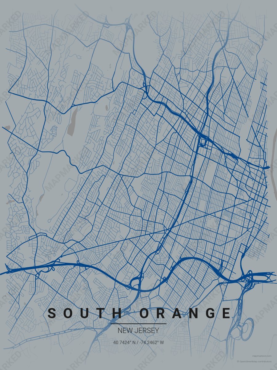 Gray & Blue Aura style sample on South Orange New