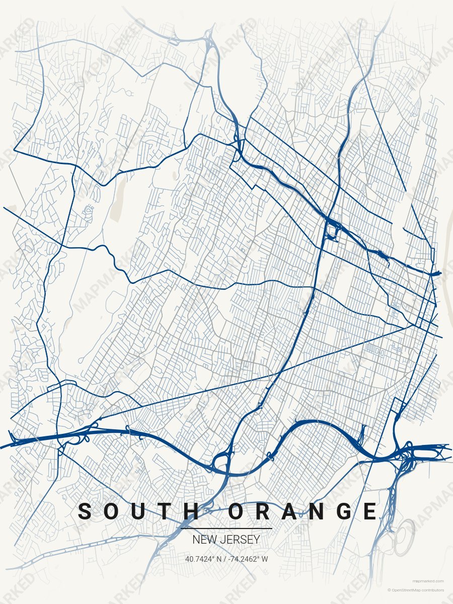 Cream, Blue & Gray Loft style sample on South Orange New