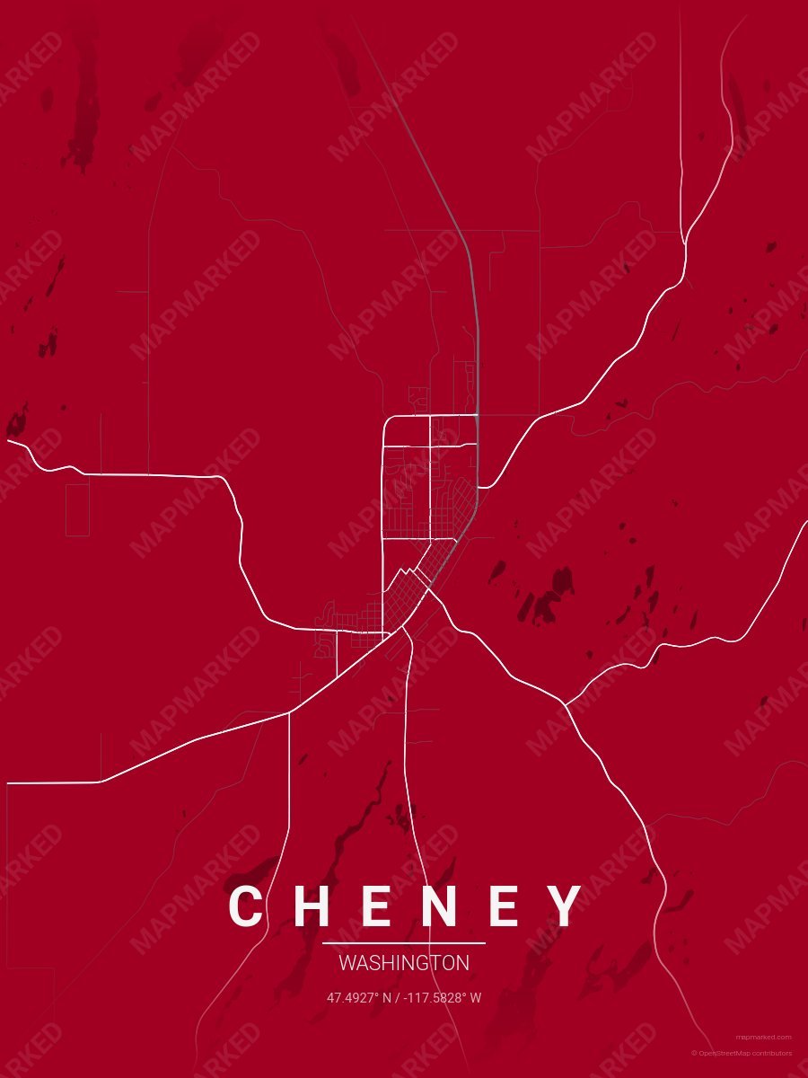 Red, Gray & White Signature style sample on Cheney