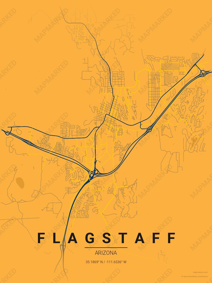 Gold & Blue Icon style sample on Flagstaff