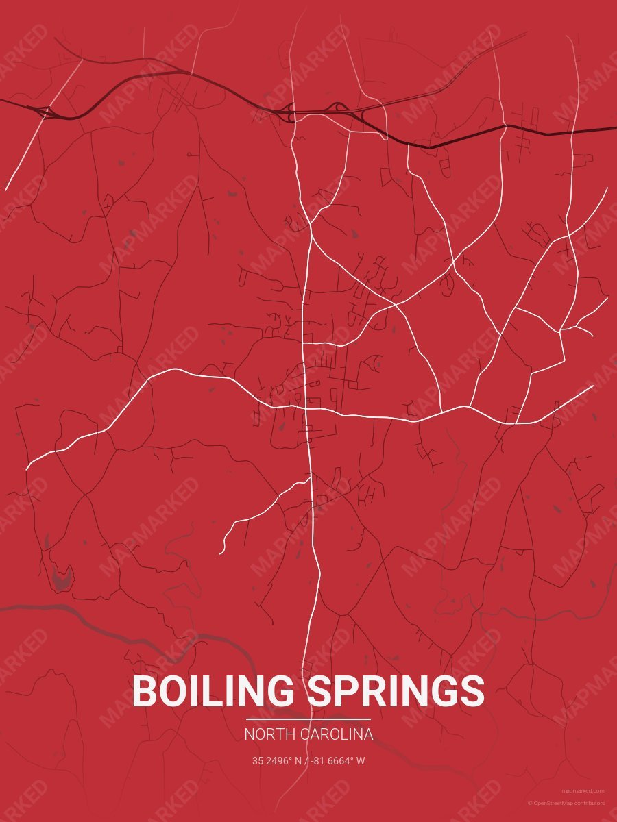 Red, Black & White Loft style sample on Boiling Springs North