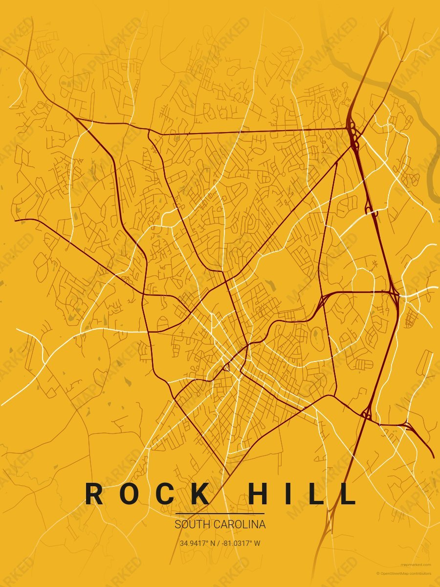 Gold, Maroon & White Classic style sample on Rock Hill South