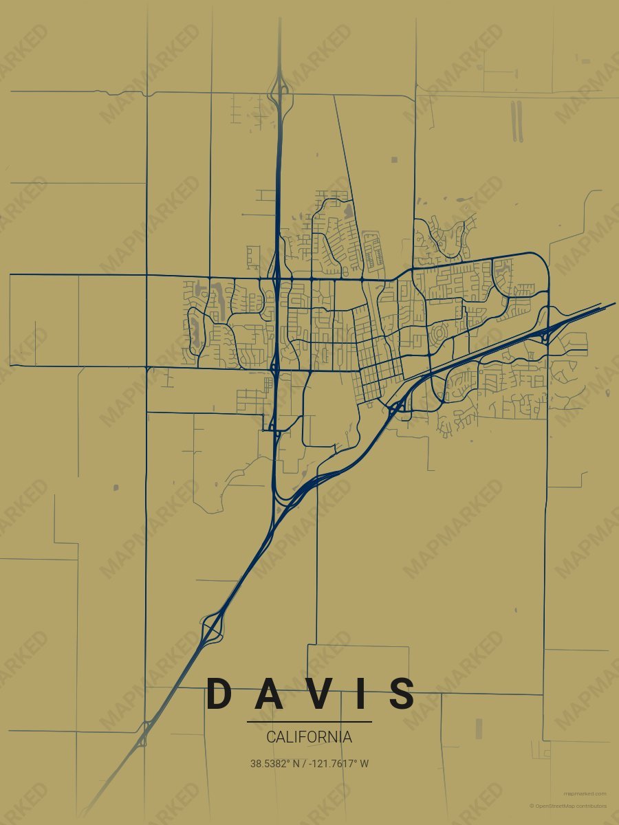 Gold & Blue Muse style sample on Davis