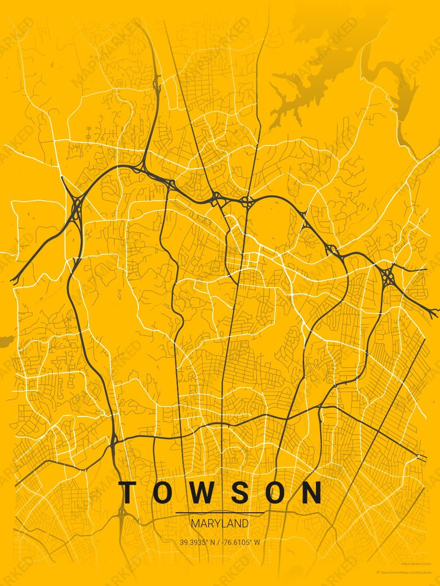 Gold, Black & White Heritage style sample on Towson