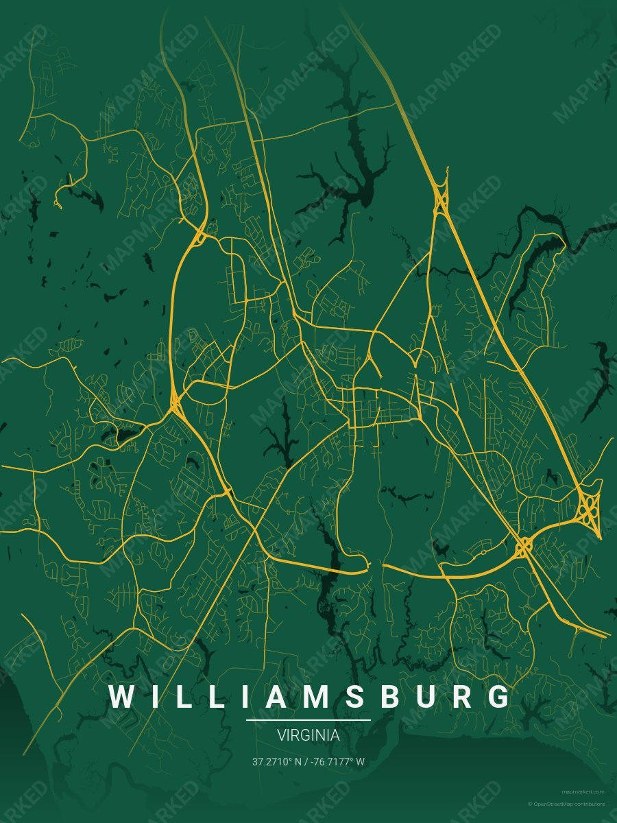 Green & Gold Range style sample on Williamsburg