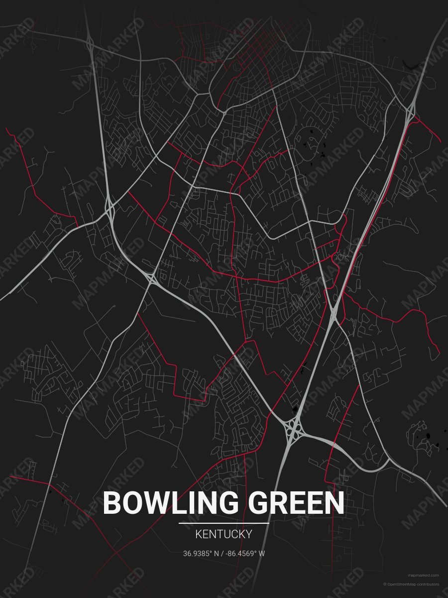 Black, Gray & Red Prime style sample on Bowling Green