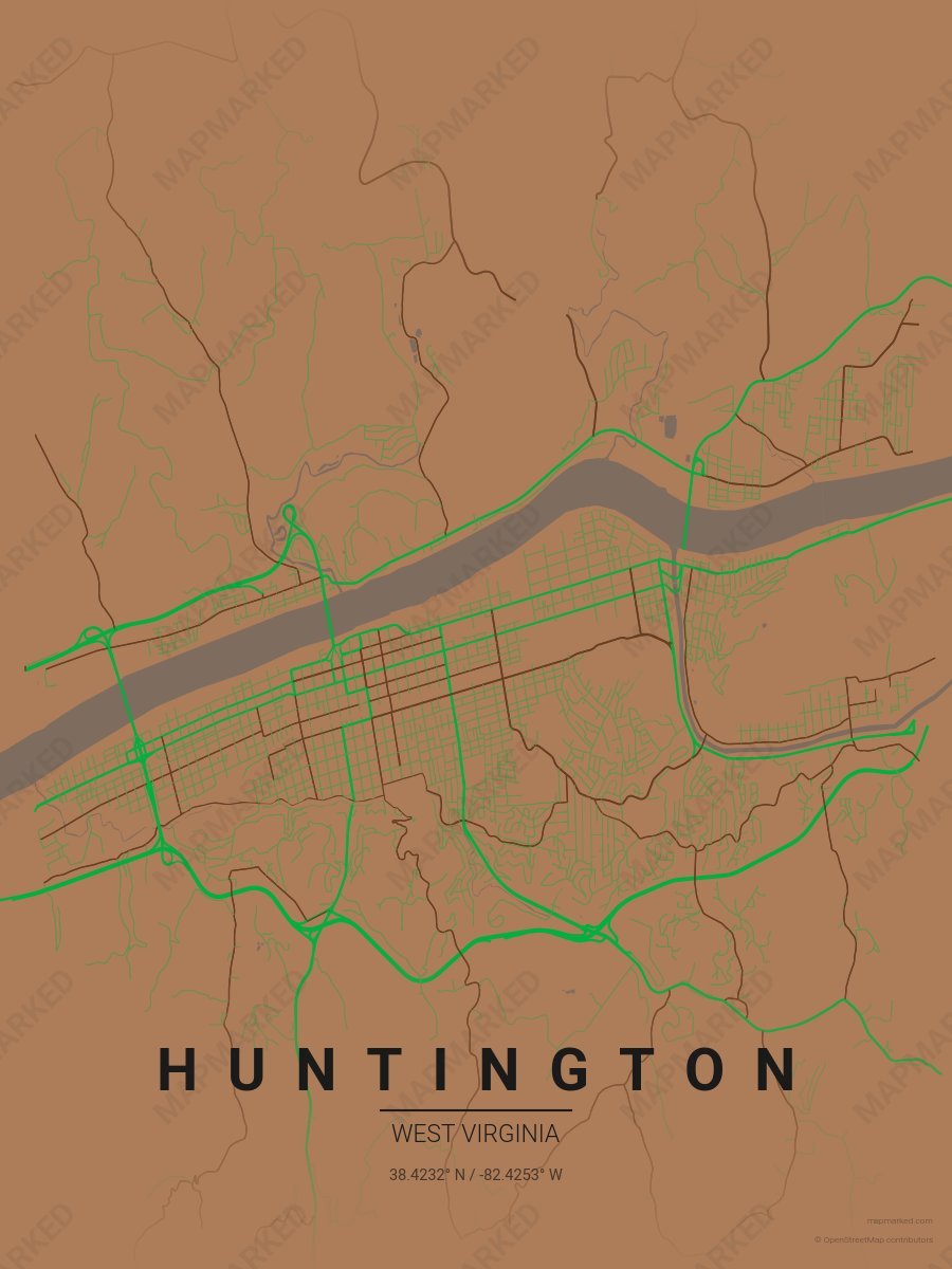 Light Brown, Green & Brown Standard style sample on Huntington West