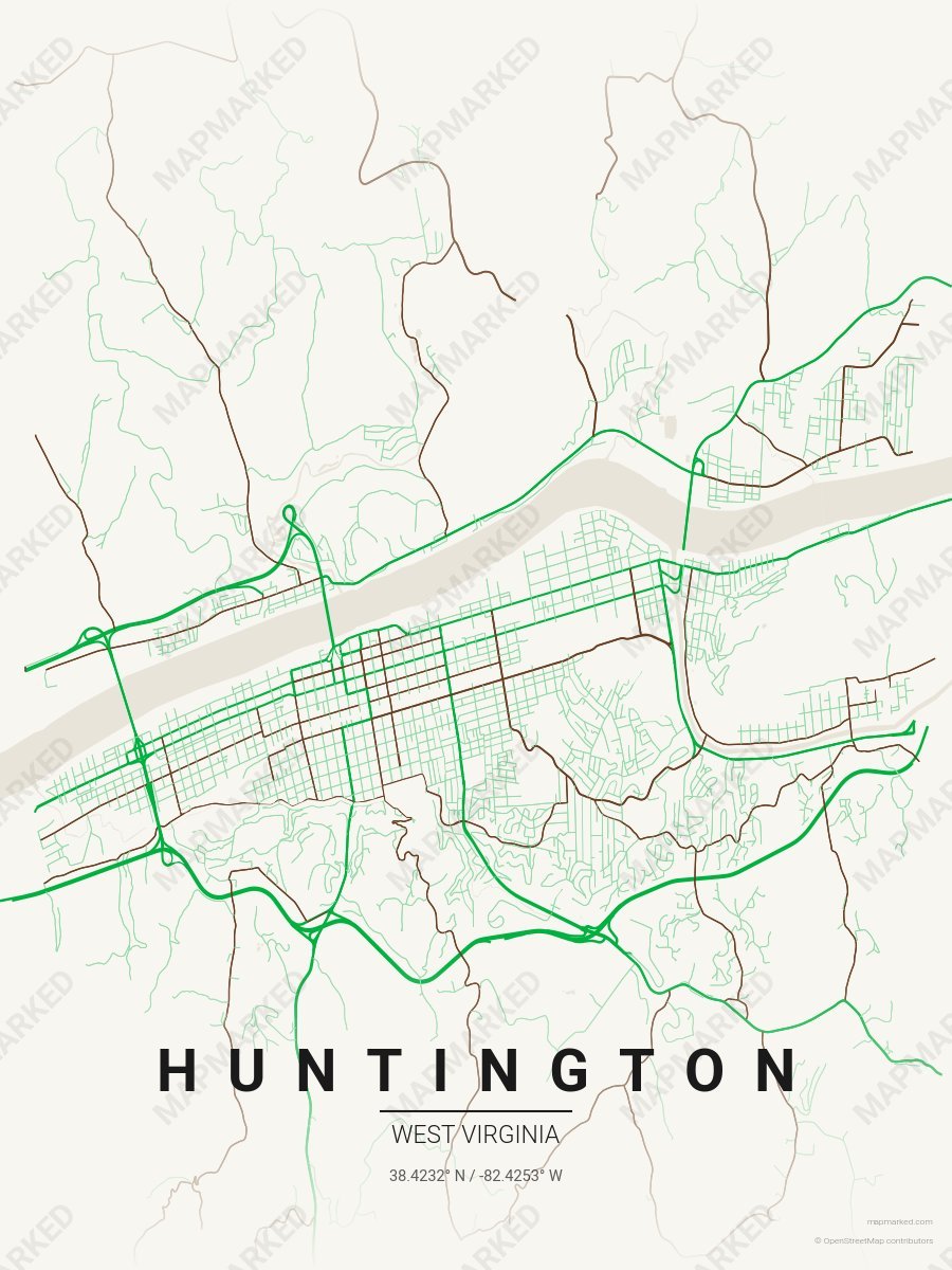 Cream, Green & Brown Signature style sample on Huntington West