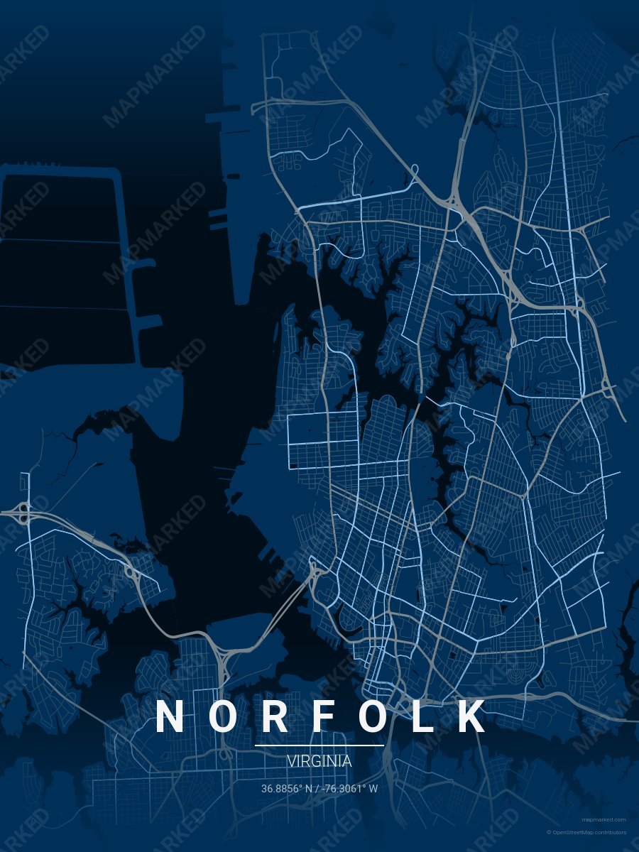 Blue, Gray & Light Blue Verve style sample on Norfolk