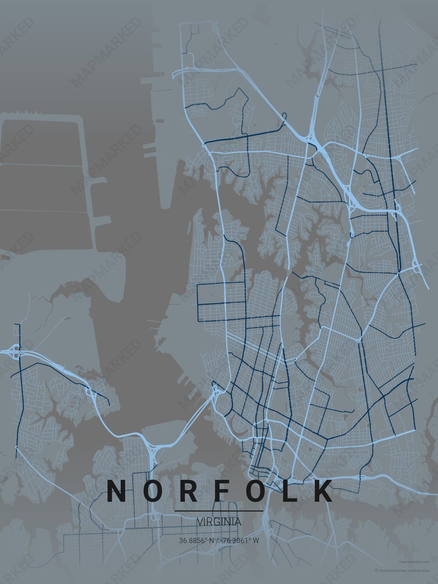 Gray, Light Blue & Blue Loft style sample on Norfolk
