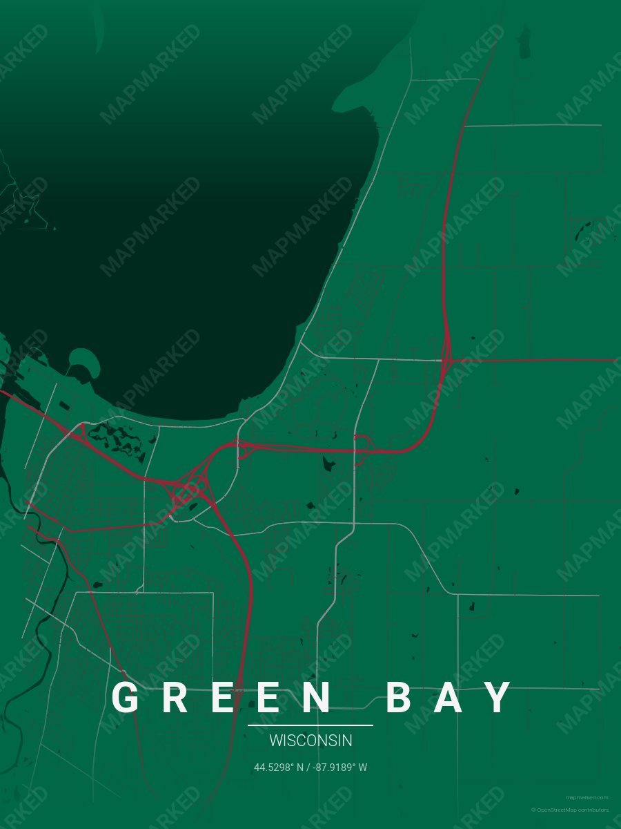 Green, Red & Silver Loft style sample on Green Bay
