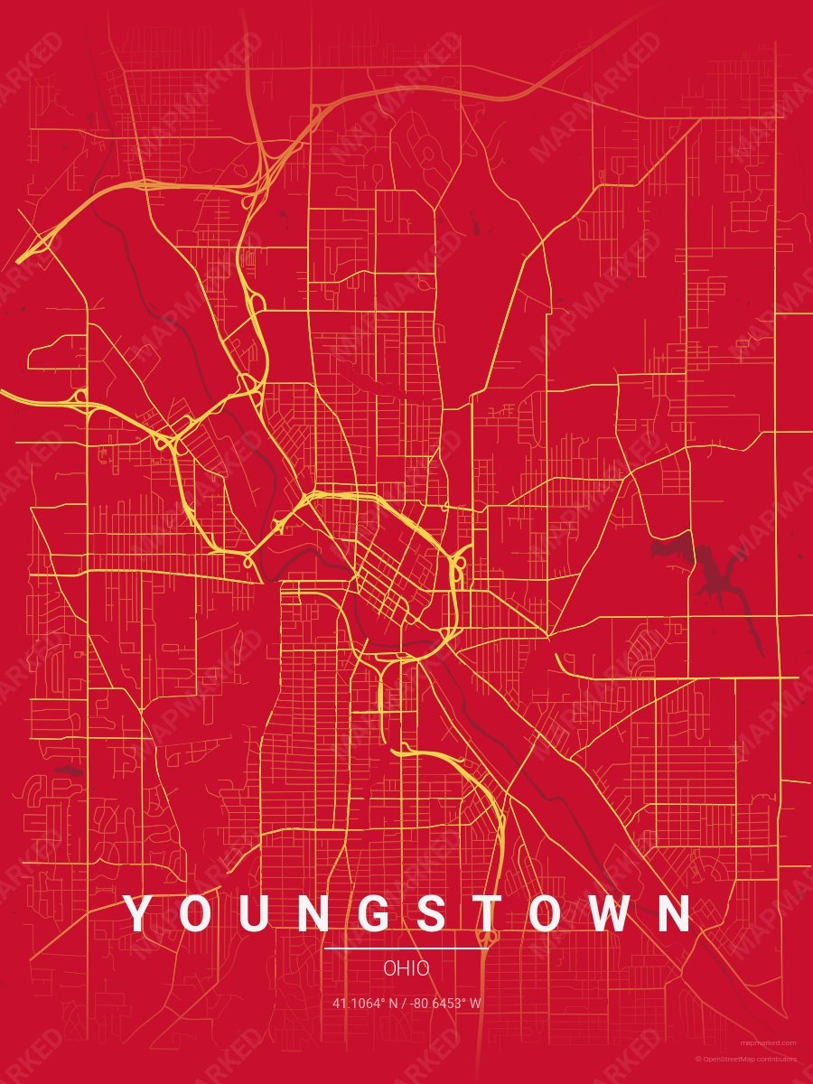 Red & Yellow Ethos style sample on Youngstown