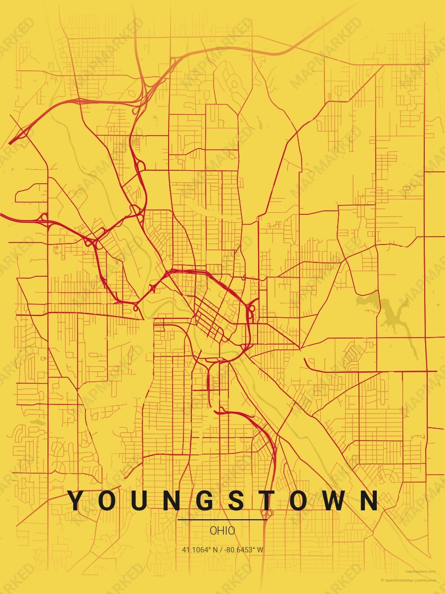 Yellow & Red Signature style sample on Youngstown