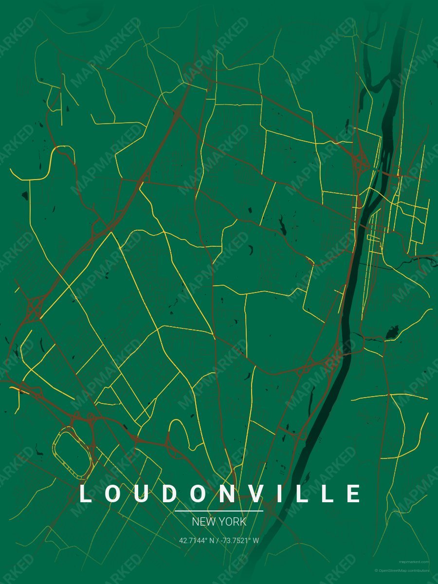 Green, Brown & Yellow Verve style sample on Loudonville New