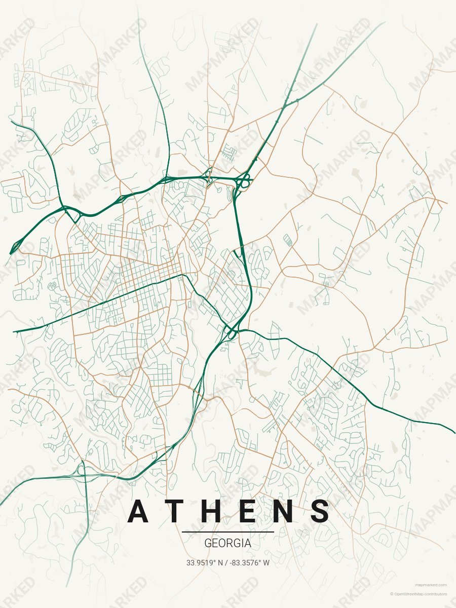 Cream, Green & Tan Aura style sample on Athens