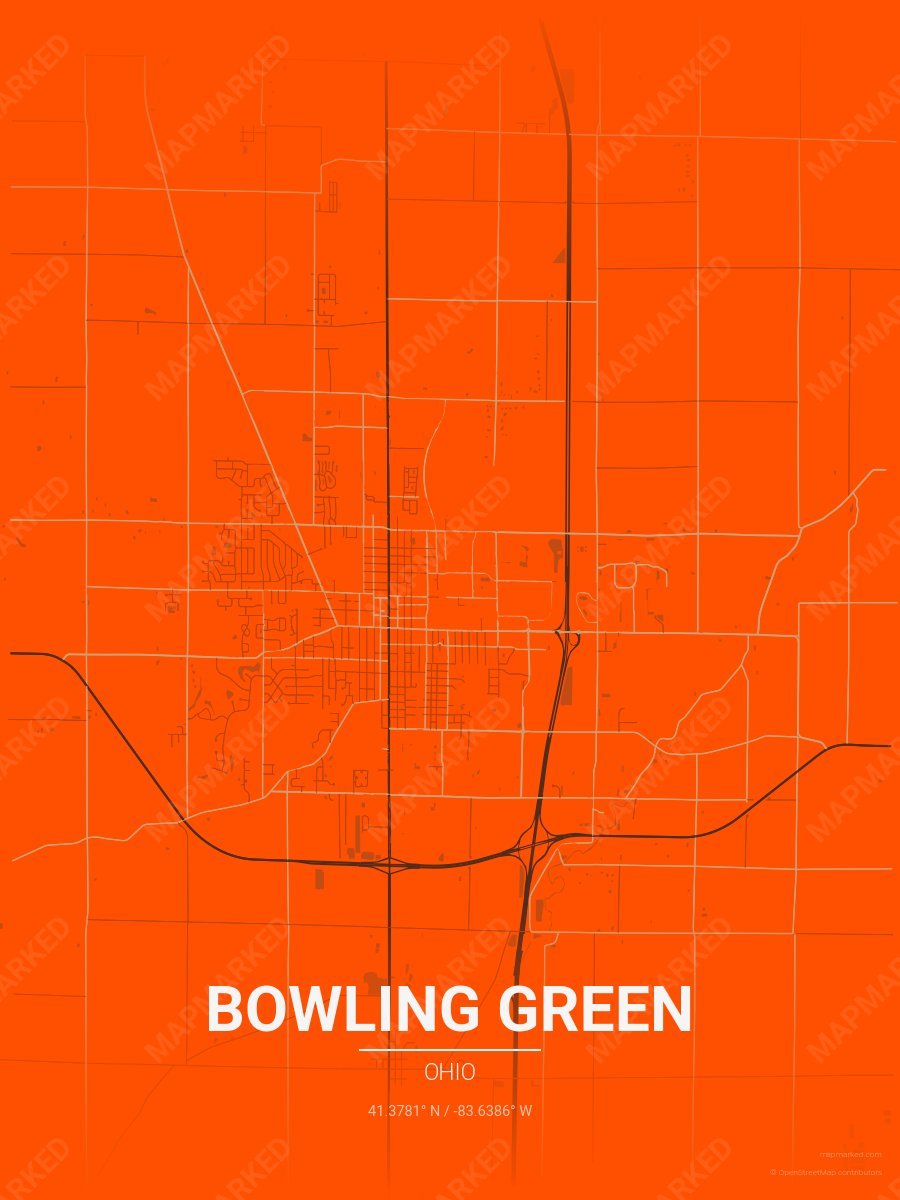 Orange, Brown & Tan Standard style sample on Bowling Green