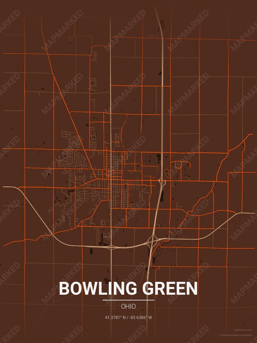 Brown, Tan & Orange Modern style sample on Bowling Green