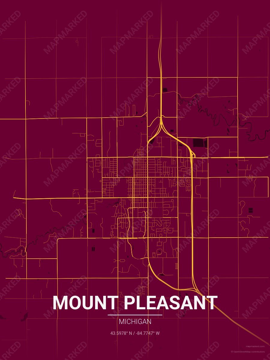 Maroon & Gold Contrast style sample on Mount Pleasant