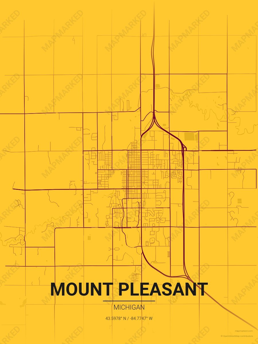 Gold & Maroon Contrast style sample on Mount Pleasant